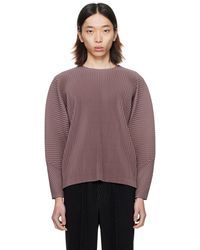 Homme Plissé Issey Miyake - Homme Plissé Issey Miyake Purple Monthly Color January Long Sleeve T-shirt - Lyst