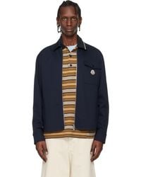 Moncler - Cotton Blend Gabardine Shirt Jacket - Lyst