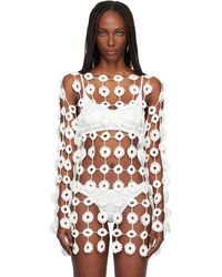 Róisín Pierce - Crochet Floating Florals Knit Blouse - Lyst