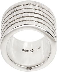 Parts Of 4 - Bague Plane Argentée - Lyst