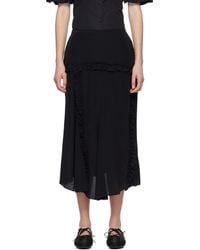 Simone Rocha - Ruffle Frill Multi-Seam Midi Skirt - Lyst