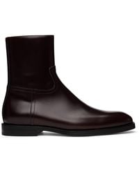 Dries Van Noten - Leather Zip-up Boots - Lyst