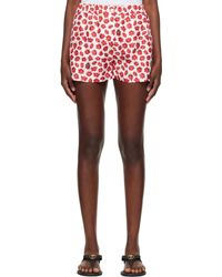 Versace - ホワイト＆レッド Strawberry Garden ショートパンツ - Lyst