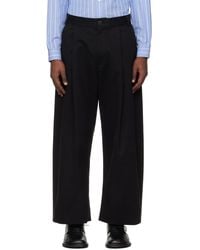 Studio Nicholson - Sorte Trousers - Lyst
