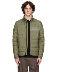 BOSS - Khaki Water-Repellent Regular-Fit Logo Puffer Jacket - Lyst