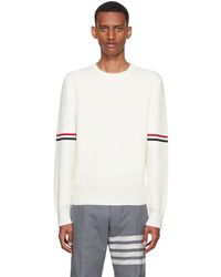 Thom Browne - Off-white Cotton Sweater - Lyst
