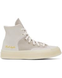 Converse - Off-white & Taupe Chuck 70 Marquis Mixed Materials Sneakers - Lyst