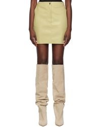 Nanushka - Yellow Miray Vegan Leather Miniskirt - Lyst