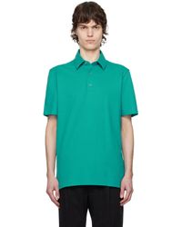 Brioni - ブルー ピケ ポロシャツ - Lyst