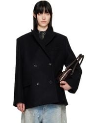 Acne Studios - Double-Breasted Wool Coat - Lyst
