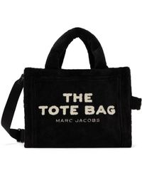 Marc Jacobs - Moyen cabas 'the tote bag' noir en tissu éponge - Lyst