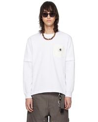 Sacai - White Carhartt Wip Edition Long Sleeve T-shirt - Lyst