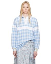 Anna Sui - Gingham Terry Long Sleeve Polo - Lyst