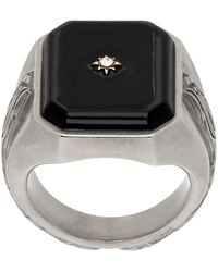 Maison Margiela - Silver Enamel Signet Ring - Lyst