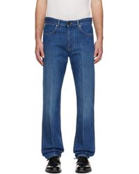 Givenchy - Jean Droit Bleu À Effet Délavé - Lyst