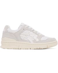 Asics - White & Taupe Ex89 Sneakers - Lyst