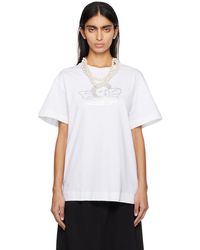 Simone Rocha - T-shirt blanc à images à logo imprimées - Lyst