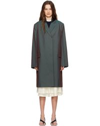 Jil Sander パープル ケープコート ブラック | Lyst