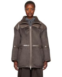 Stand Studio - Gray Rylee Faux-shearling Jacket - Lyst
