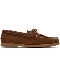 Hereu - Tan Saler Nautic Suede Boat Shoes - Lyst