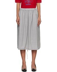 Comme des Garçons - Wool Tropical Colour Stripe Midi Skirt - Lyst