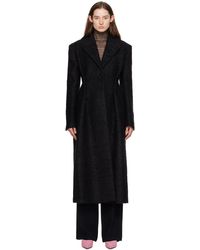 Givenchy - Manteau noir à boutons - Lyst