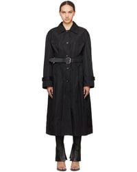Alexander Wang - Black Belted Trench Coat - Lyst