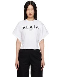 Alaïa - White Printed T-shirt - Lyst