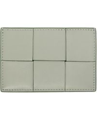 Bottega Veneta - Green Cassette Credit Card Holder - Lyst