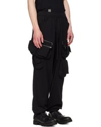 Julius Drop-Crotch Cargo Pants in Black for Men | Lyst UK