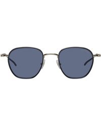 Montblanc - Silver Round Sunglasses - Lyst