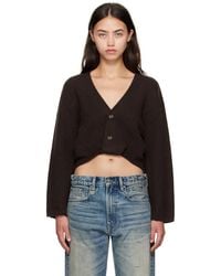 R13 - Twisted Front Ribbed Cardigan - Lyst