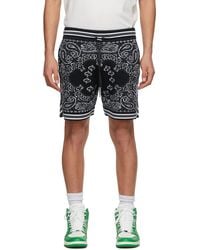 Amiri Cotton Brown Bandana B-ball Shorts For Men - Lyst