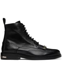 Bottes hautes en cuir noir jusqu'aux genoux pour femmes Edina Tall