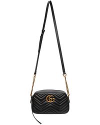 gg small matelassé leather camera bag