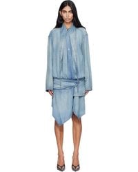 DIESEL - De-Tilora-S Denim Midi Dress - Lyst