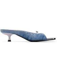 DIESEL - D-Diam's-Low Denim Mule Heels - Lyst