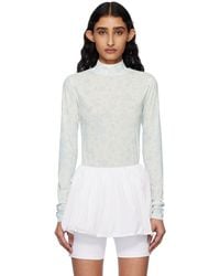 Kijun - Off- Flower Jersey Turtleneck - Lyst
