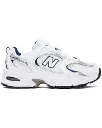 New Balance - White & Silver 530 Sneakers - Lyst