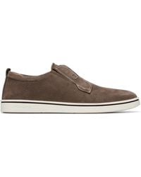 Ferragamo - Taupe Derby Slip-On Sneakers - Lyst