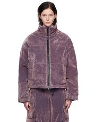 MSGM - Quilted Denim Puffer Jacket - Lyst