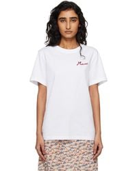 Marni - Cotton Flocked Logo T-Shirt - Lyst