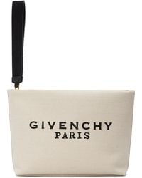 Givenchy - ベージュ キャンバス ポーチ - Lyst