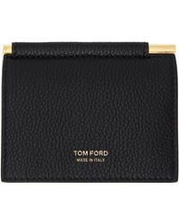 Tom Ford - Bi-Fold Wallet With Embossed Logo Lettering On The Front - Lyst