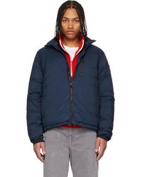 Canada Goose - Blouson Lodge Bleu Marine Rembourré En Duvet - Lyst