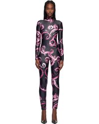 Versace Jeans Couture - ブラック＆パープル Chromo Couture キャットスーツ - Lyst