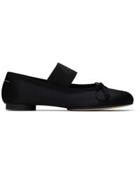MM6 by Maison Martin Margiela - Satin Anatomic Logo Ballerina Flats - Lyst