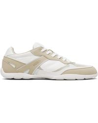 HUGO - Off- & Mesh Faux-Leather Sneakers - Lyst