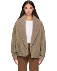 Stella McCartney - Vegan Suede Plush-Trimmed Jacket - Lyst