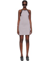 Courreges - Gray Pin-buckle Minidress - Lyst